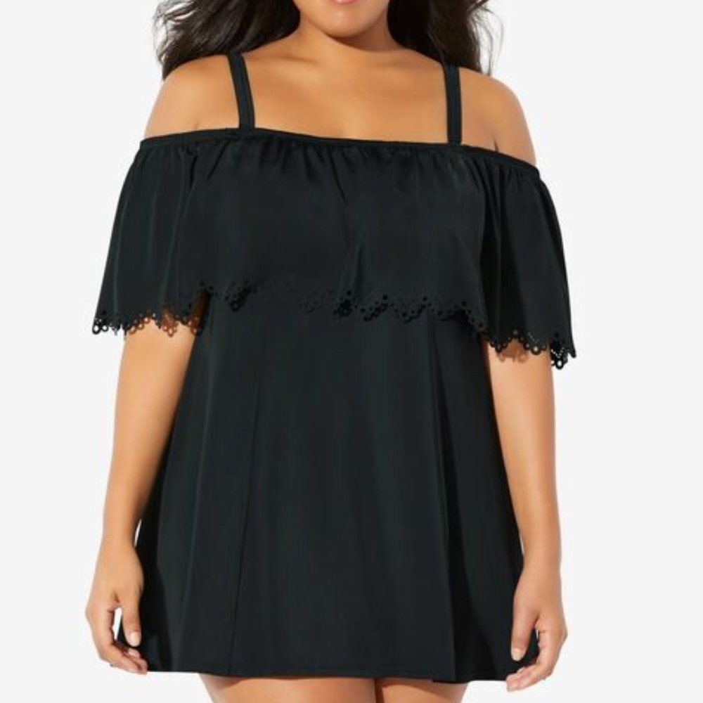 Off-The-Shoulder Swimdress by Fit 4 U®